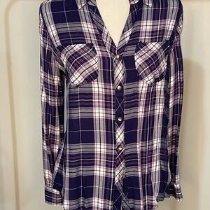 Tinsel Purple Plaid Button-Down Shirt